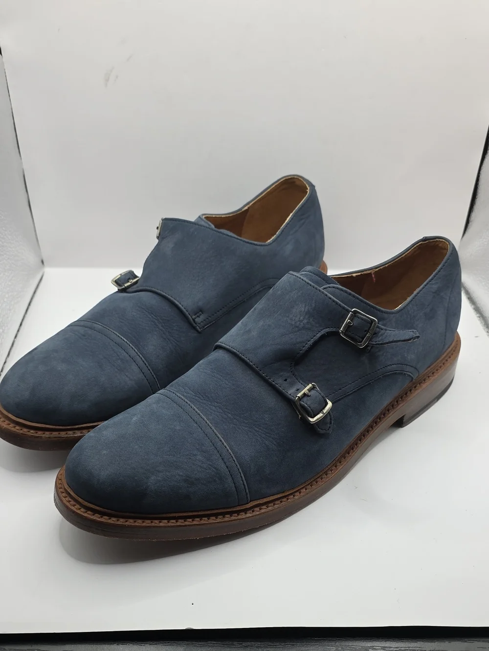 FRYE Men's Jones Double Monk Slip-On Loafer shoes ash size 11 med Goodyear